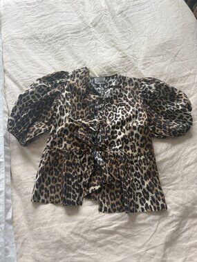 Ganni leopard top